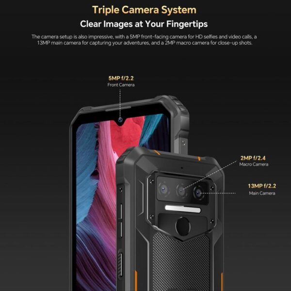 Oukitel WP23 Plus Rugged Phone, 8GB+256GB, 6.52 inch Android 14.0Unisoc T606 Octa-core, NFC, OTG, Network: 4G, WP23 Plus - Afbeelding 10