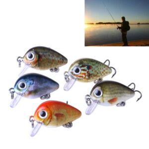 HENGJIA 5 STKS 2,7 cm / 1,5 g Luya Rock Fishing Lures Bait Bionic Kit met plastic doos