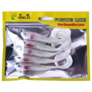 HENGJIA SO050-1 5 STKS 11 cm/16g Luya Vissen Lokken Vistuig Zeebaars Zachte Vis met Haak, SO050-2, SO050-1, SO050-5, SO050-4