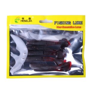 HENGJIA SO0215P 5 STKS 7,5 cm / 5,5 g Schroefstaart Zacht kunstaas voor vissen