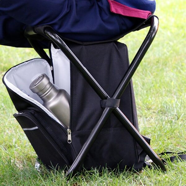Outdoor draagbare opvouwbare campingstoel Lichte visstrandstoel RVS pijp klapstoel met ijszak, Stainless Steel Folding Chair(Black), Stainless Steel Folding Chair(Green), Stainless Steel Folding Chair(Blue), Stainless Steel Folding Chair(Camouflage) - Afbeelding 7