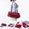 Opklapbaar zitkussen voor buiten met rugleuning, afmeting: 78*40*2cm, CLS Folding Stool(Red), Folding Seat(Black)