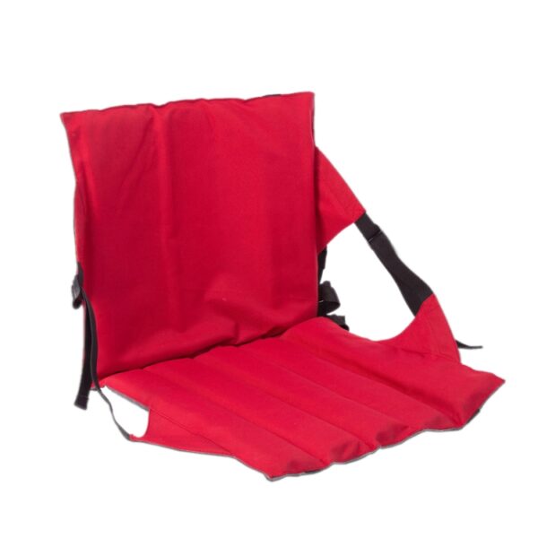 Opklapbaar zitkussen voor buiten met rugleuning, afmeting: 78*40*2cm, CLS Folding Stool(Red), Folding Seat(Black) - Afbeelding 3
