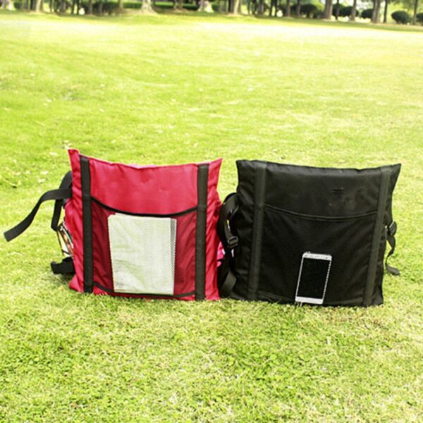 Opklapbaar zitkussen voor buiten met rugleuning, afmeting: 78*40*2cm, CLS Folding Stool(Red), Folding Seat(Black) - Afbeelding 2