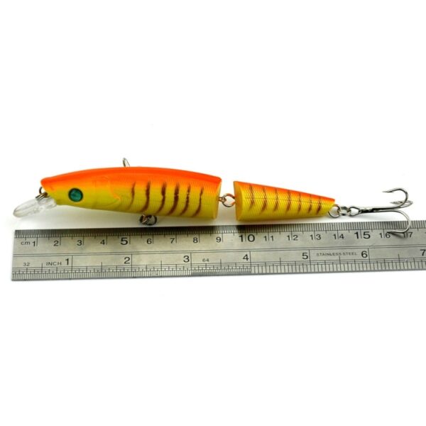 HENGJIA JM007-X 14 cm 20,2 g 2-delig plastic hard aas Kunstaas met dreg, willekeurige kleurlevering - Afbeelding 4