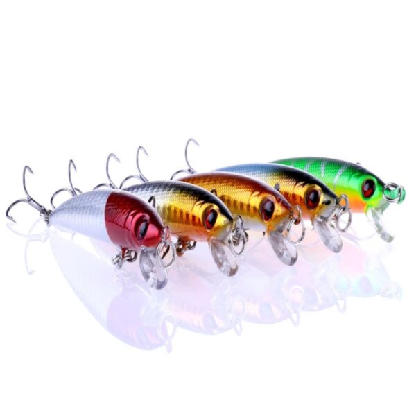 HENGJIA 5 STKS 8.5cm Minnow Plastic Hard Aas Kunstaas Set Visgerei Aas - Afbeelding 3