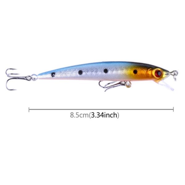 HENGJIA 5 STKS 8.5cm Minnow Plastic Hard Aas Kunstaas Set Visgerei Aas - Afbeelding 5