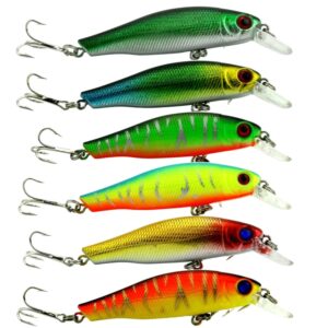 HENGJIA 6 STKS 8.5cm 8.9g Minnow Plastic Hard Aas Visaas Set Visgerei Aas