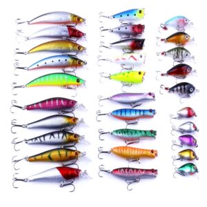 HENGJIA HENG JIA-SETL30 30 PCS Minnow Fishing Lure Set 6 Modellen Visgerei Plastic Hard Aas