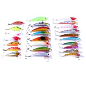 HENGJIA 26 PCS Minnow Fishing Lure Set 4 modellen Fishing Tackle Plastic hard aas