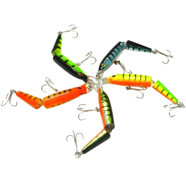 HENGJIA 5 STKS 10,5 cm 9,6 g 2-delig plastic hard aas Visaas set Tackle aas - Afbeelding 3
