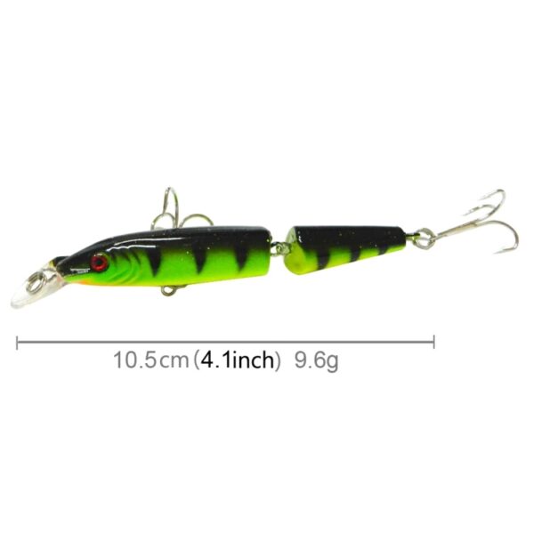 HENGJIA 5 STKS 10,5 cm 9,6 g 2-delig plastic hard aas Visaas set Tackle aas - Afbeelding 4