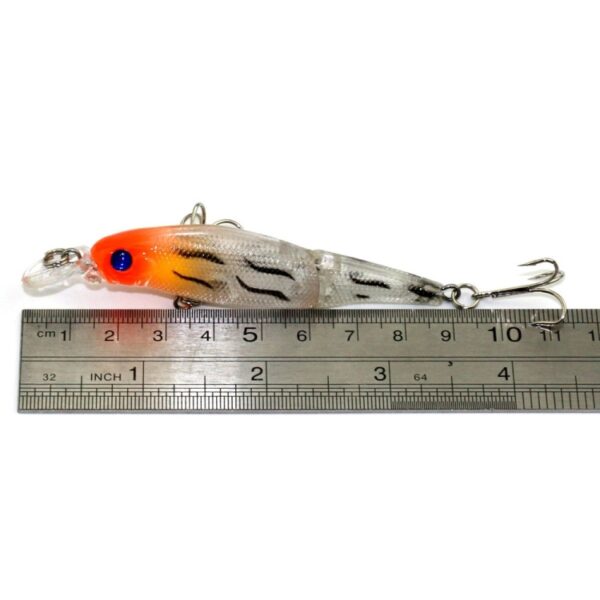 HENGJIA JM010-X 6 # 8.8cm 7.4g 2-delig plastic hard aas Kunstaas met dreg, willekeurige kleurlevering - Afbeelding 4