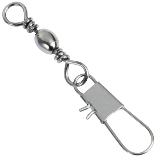 20 stks 8 # 3.5 cm Vissen Connectors Barrel Swivel met Veiligheid Snap Ring - Afbeelding 3