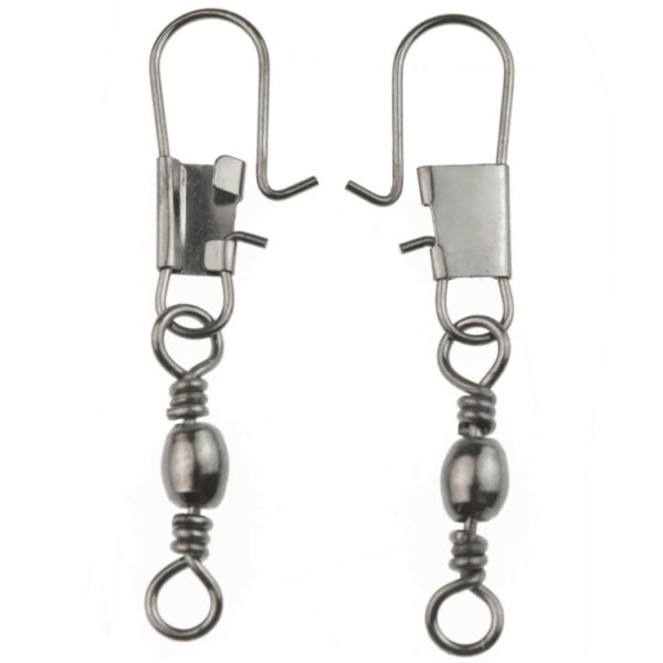 20 stks 8 # 3.5 cm Vissen Connectors Barrel Swivel met Veiligheid Snap Ring - Afbeelding 4
