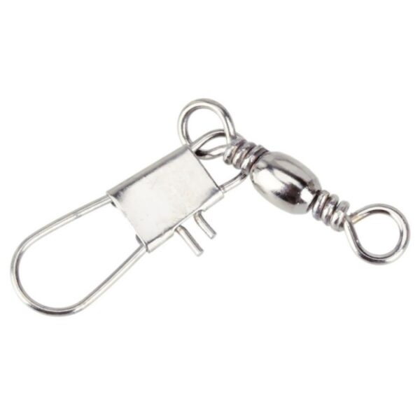 20 stks 8 # 3.5 cm Vissen Connectors Barrel Swivel met Veiligheid Snap Ring - Afbeelding 5