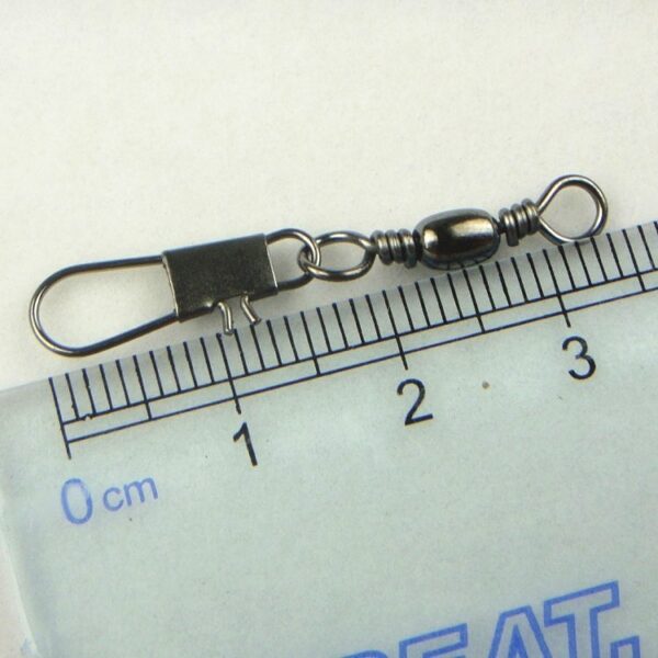 20 stks 8 # 3.5 cm Vissen Connectors Barrel Swivel met Veiligheid Snap Ring - Afbeelding 7