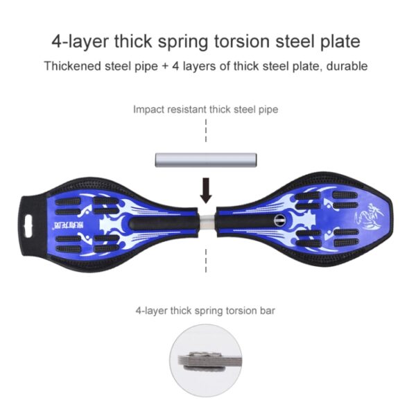 Mode Vulcan-patroon Tweewielig skateboard Lichtgevend flitswiel Vitality Board, Vulcan Pattern - Afbeelding 6
