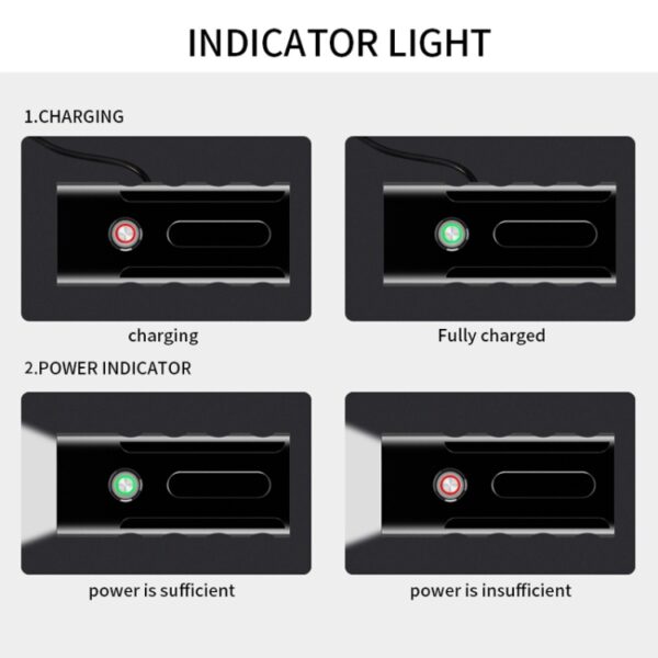 BX2 USB Opladen Fietslicht Voorstuur Led-licht (3 uur, T6 + edelsteenlamp) - Afbeelding 7