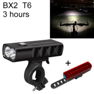 BX2 USB Opladen Fietslicht Voorstuur Led-licht (3 uur, T6 + A02-lamp)