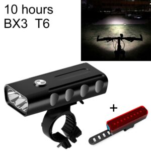 BX3 USB Opladen Fietslicht Voorstuur Led-licht (10 uur, T6 + A02-lamp)
