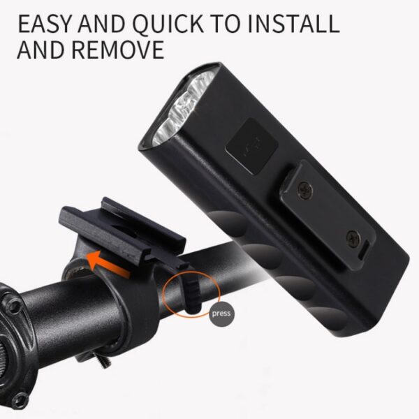 BX3 USB Opladen Fietslicht Voorstuur Led-licht (10 uur, T6 + A02-lamp) - Afbeelding 7