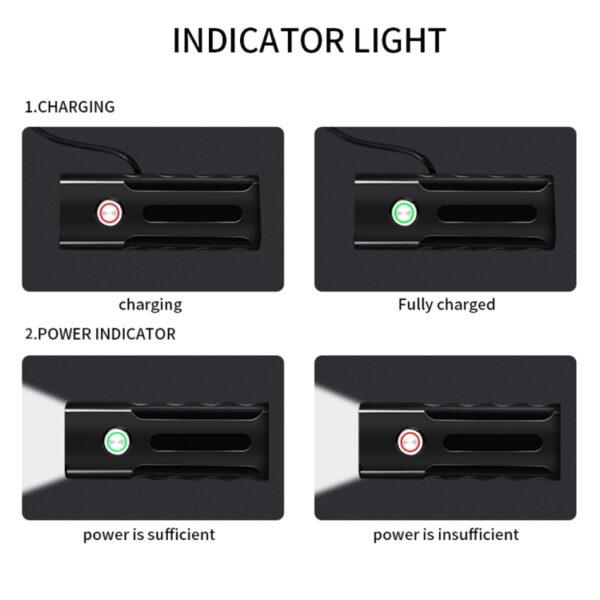 BX3 USB Opladen Fietslicht Voorstuur Led-licht (10 uur, T6 + A02-lamp) - Afbeelding 8