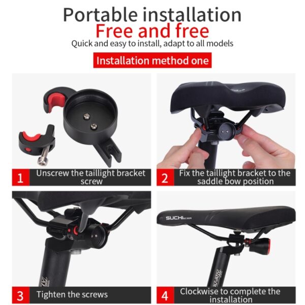 Antusi Q5 Fiets Achterlicht Automatisch Rem Inductie Achterlicht - Afbeelding 9