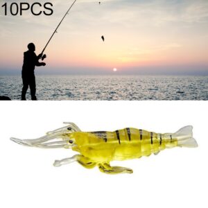 10 STUKS 4 cm Vissen Zacht Aas Kunstaas Popper Poper Baits, Artificial Shrimp, Luminous Shrimp, Pink Shrimp, Green Shrimp, Transparent Shrimp