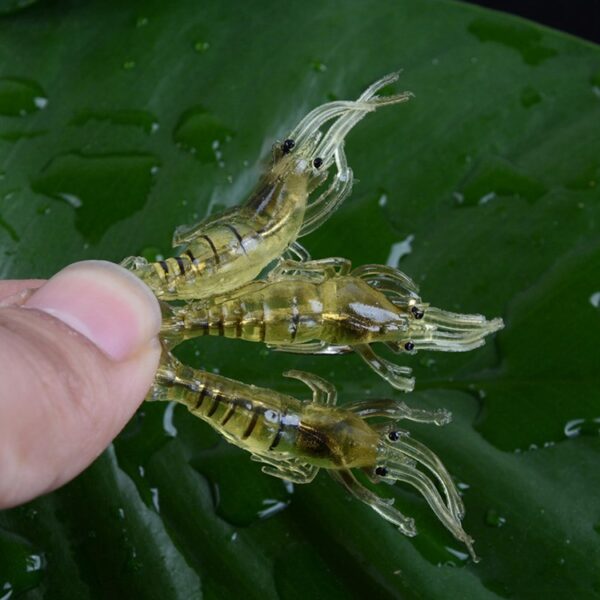 10 STUKS 4 cm Vissen Zacht Aas Kunstaas Popper Poper Baits, Artificial Shrimp, Luminous Shrimp, Pink Shrimp, Green Shrimp, Transparent Shrimp - Afbeelding 6