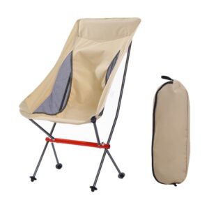 Outdoor Camping Strand Draagbare Ultralichte Aluminium Klapstoel, Folding Chair (Beige), Folding Chair (Grey), Folding Chair (Black)