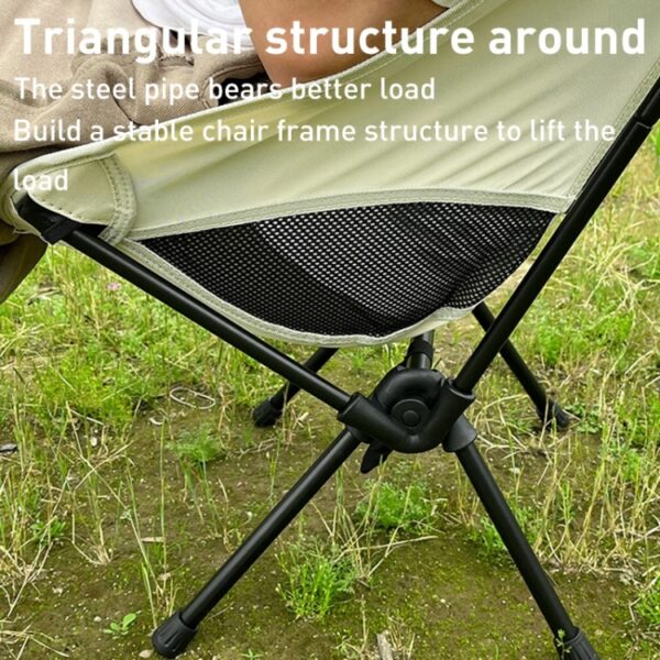 Grote outdoor camping vrije tijd strand draagbare klapstoel, Large(Black), Large(Grey), Large(Navy Blue), Large (White) - Afbeelding 5