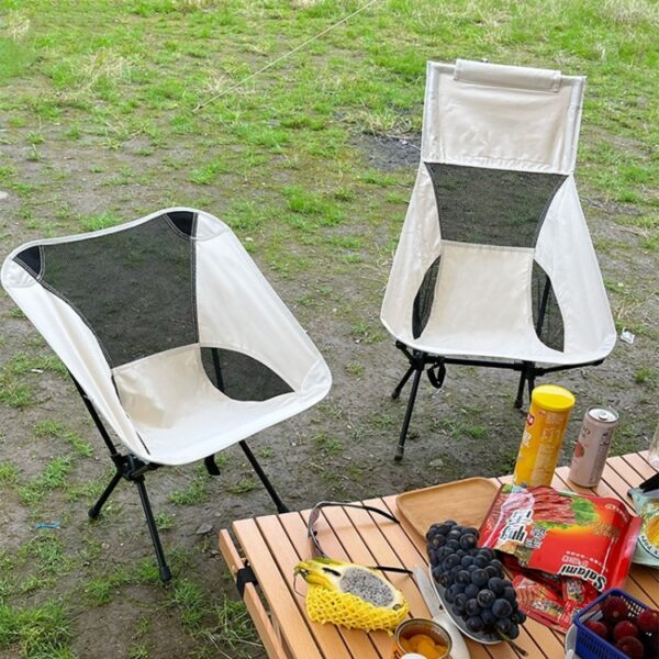 Grote outdoor camping vrije tijd strand draagbare klapstoel, Large(Black), Large(Grey), Large(Navy Blue), Large (White) - Afbeelding 7