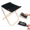 CLS Outdoor draagbare aluminium visbarbecue opvouwbare kruk, afmeting: 24,8 * 22,5 * 27 cm, CLS Folding Stool(Black)