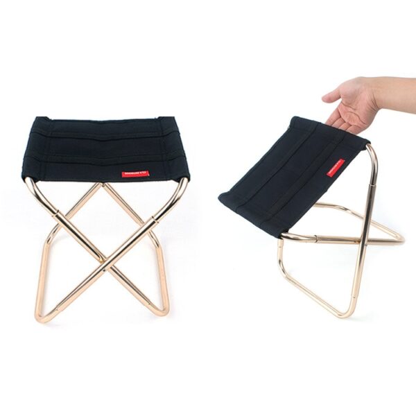 CLS Outdoor draagbare aluminium visbarbecue opvouwbare kruk, afmeting: 24,8 * 22,5 * 27 cm, CLS Folding Stool(Black) - Afbeelding 2