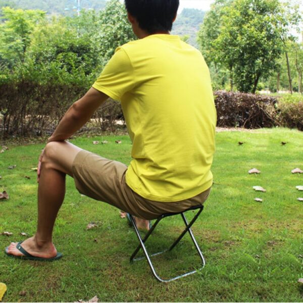 Outdoor Fishing Portable Folding Seat Kruk Backpacken Aluminiumlegering stoel - Afbeelding 5