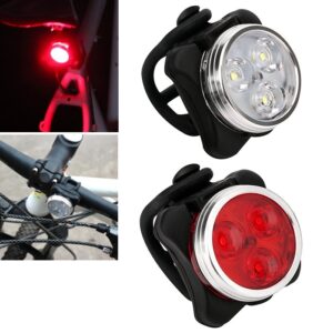 2 STKS HJ-03050LM COB Lamp Kraal USB Opladen Vier-speed Dimmen Waterdichte Fiets Koplamp + Achterlicht Set