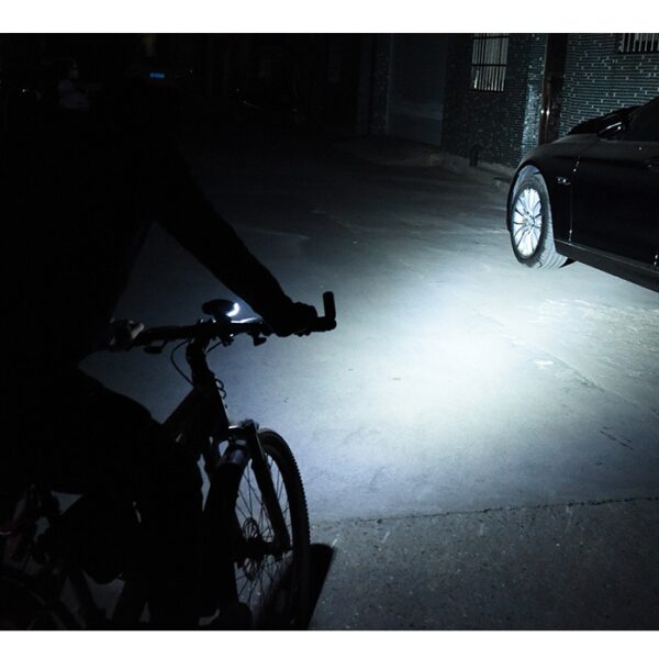350LM USB-oplaadbare waterdichte opklikbare fietskoplamp met luidspreker- en stopwatchfunctie, Black, Blue, Red - Afbeelding 11