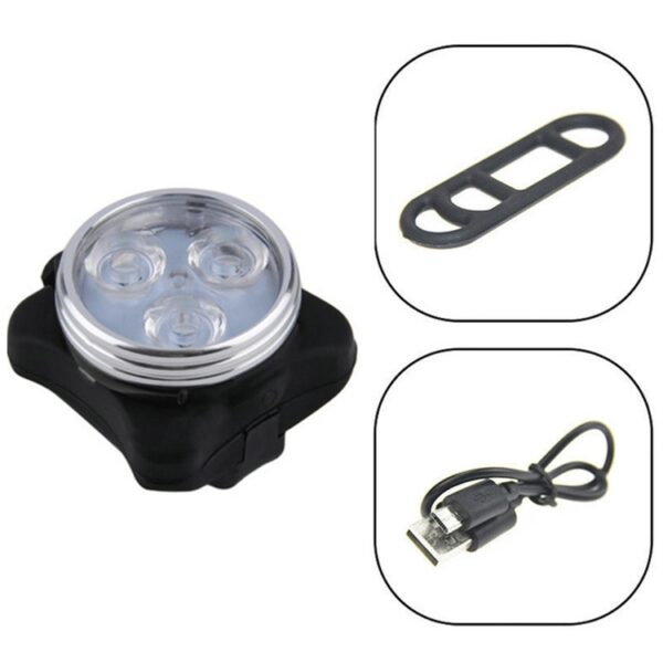 COB Lamp Bead 160LM Wit Licht USB Opladen Vierversnellingen Waterdichte Fiets Koplamp / Achterlicht Set - Afbeelding 4