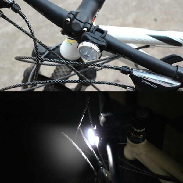 COB Lamp Bead 160LM Wit Licht USB Opladen Vierversnellingen Waterdichte Fiets Koplamp / Achterlicht Set - Afbeelding 8