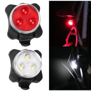 COB Lamp Bead 160LM USB Opladen Vierversnellingen Waterdichte Fiets Koplamp / Achterlicht Set, Rood + Wit Licht 650MA
