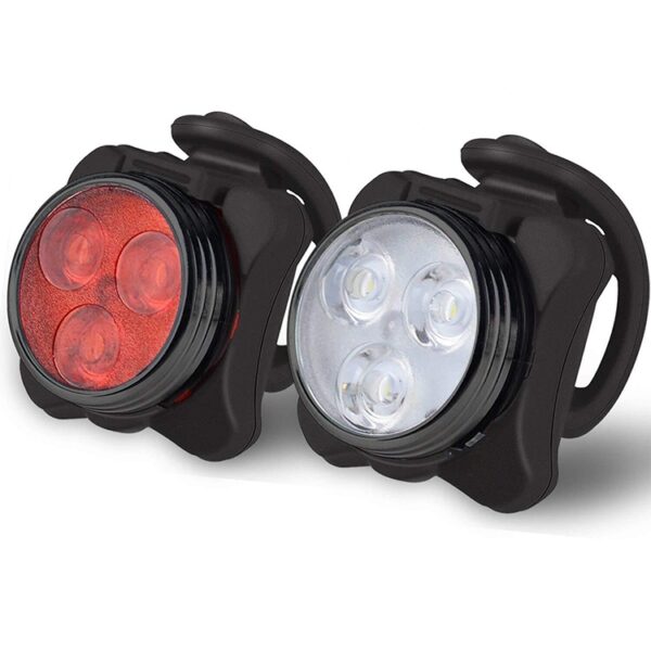 COB Lamp Bead 160LM USB Opladen Vierversnellingen Waterdichte Fiets Koplamp / Achterlicht Set, Rood + Wit Licht 650MA - Afbeelding 3