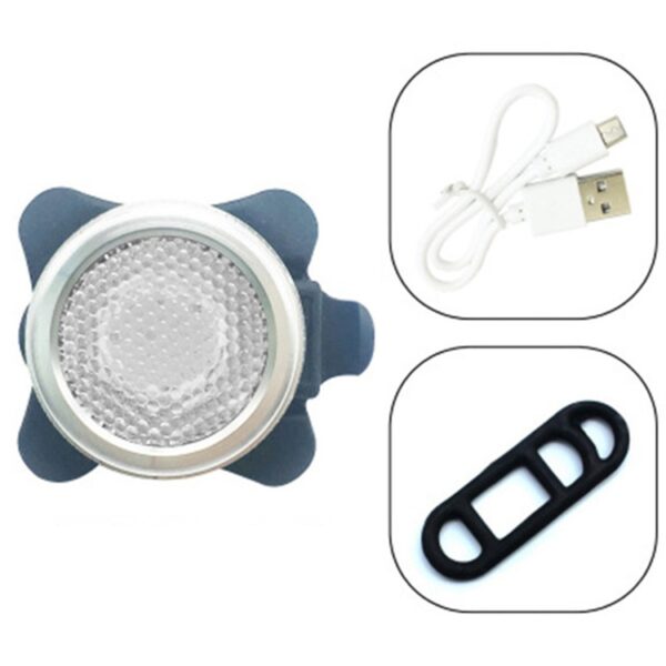 COB Lamp Kraal 160LM USB Opladen Vier-speed Waterdichte Fiets Koplamp / Achterlicht Set, Rood Blauw Licht Dimmen 650MA - Afbeelding 2