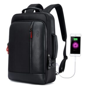 Bopai 751-006641 Zakelijke mode ademende laptoprugzak met grote capaciteit en externe USB-interface, afmetingen: 30 x 15 x 44 cm, 751-006641
