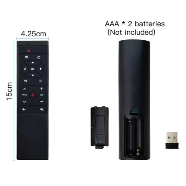 MT12 2.4G Air Mouse-afstandsbediening met Fidelity-spraakinvoer en IR-leren voor pc en Android TV-box en laptop en projector - Afbeelding 4