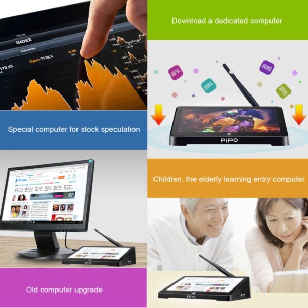 PIPO X8 PRO TV Box Style Mini PC, 2 GB + 64 GB, 7 inch Windows 10, Intel Cherry Trail X5-Z8350 Quad Core, Ondersteuning TF-kaart / Bluetooth / WiFi / LAN / HDMI, US / EU-stekker - Afbeelding 15