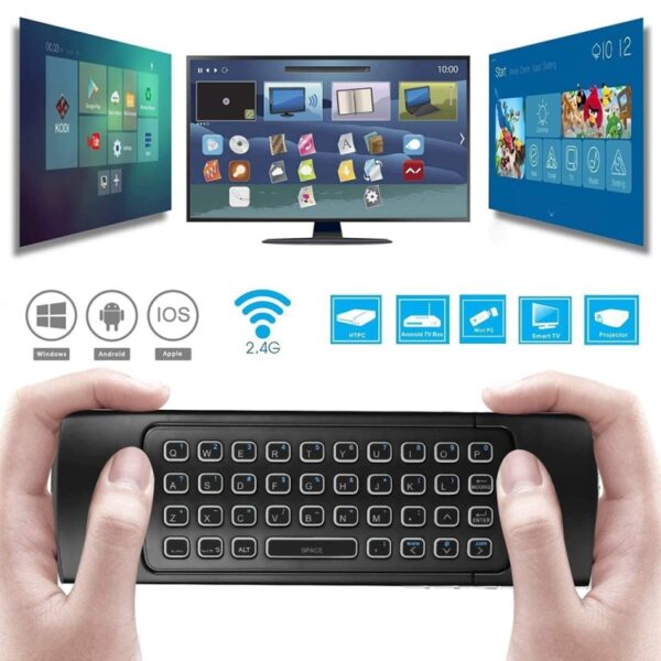 MX3-L-stem met verlichte 2,4 GHz Fly Air Mouse draadloos toetsenbord afstandsbediening - Afbeelding 7