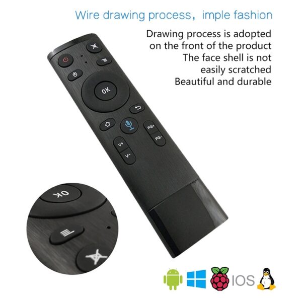 Q5 Gyroscope + Voice Foreign Version USB 2.4G Wireless Spee Flying Mouse Remote Control, ondersteuning set-top box / computer - Afbeelding 3