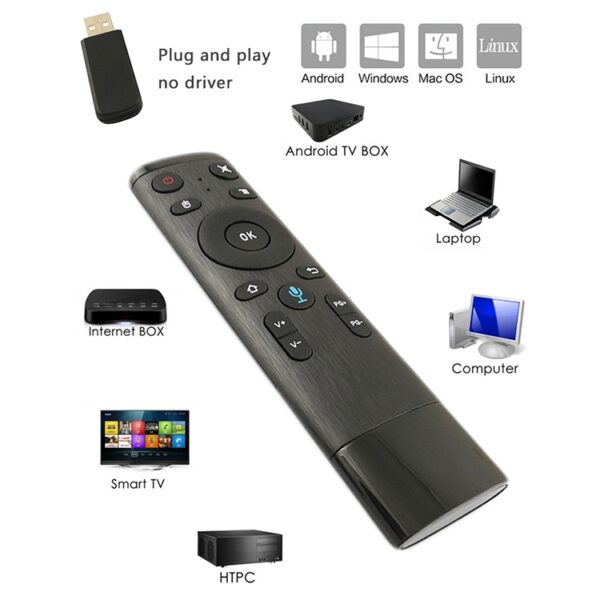 Q5 Gyroscope + Voice Foreign Version USB 2.4G Wireless Spee Flying Mouse Remote Control, ondersteuning set-top box / computer - Afbeelding 5