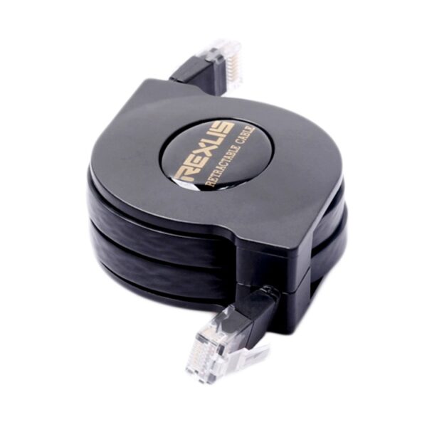REXLIS 2 m CAT6 intrekbare platte RJ45 Ethernet-netwerk LAN-kabel, Length: 2m - Afbeelding 2